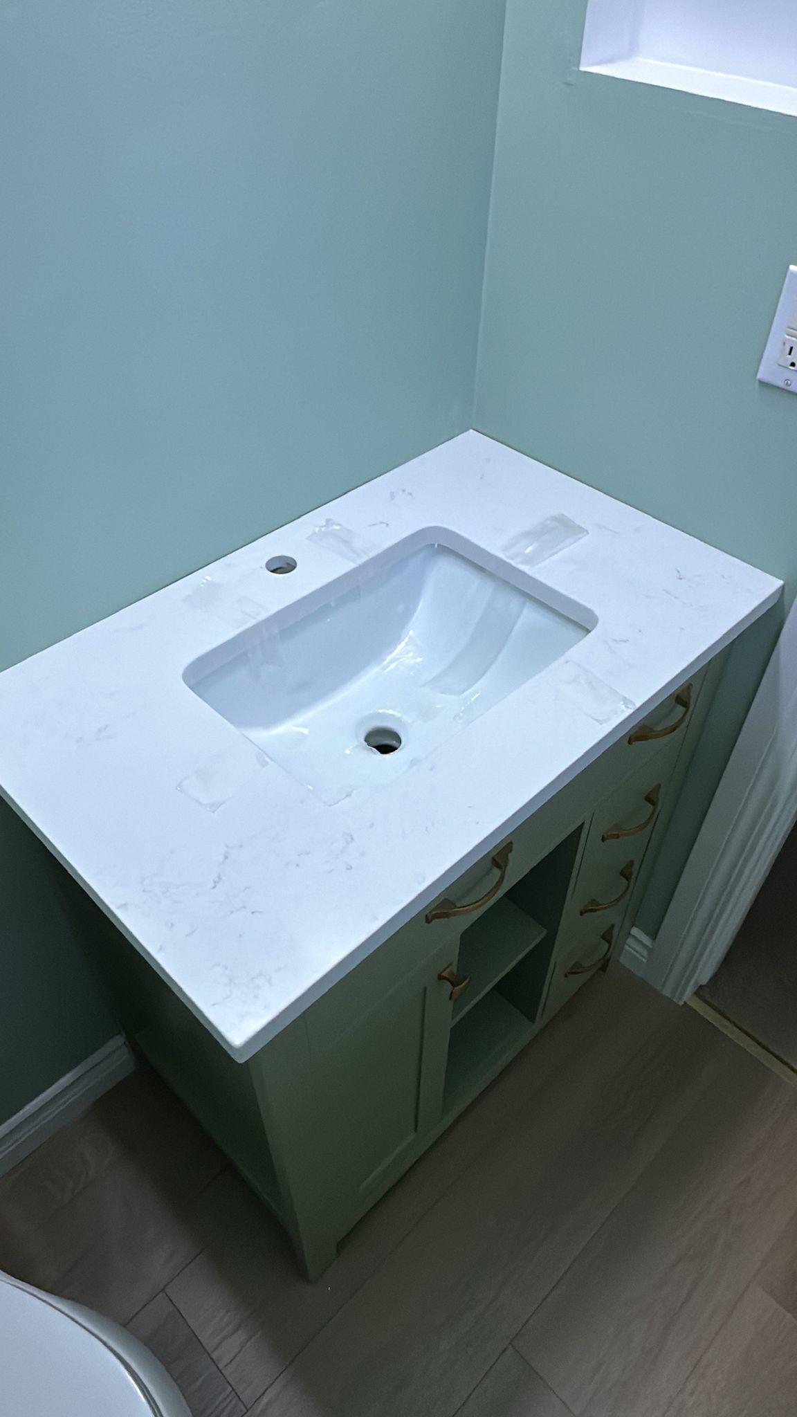 Stone countertop installation, Calgary