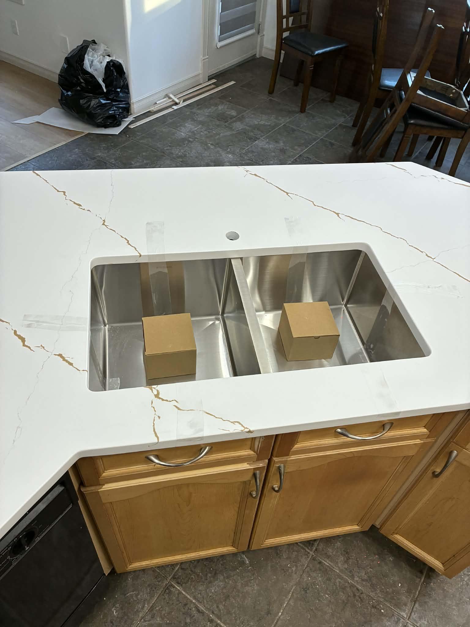 Quartz countertop renovation, Calgary