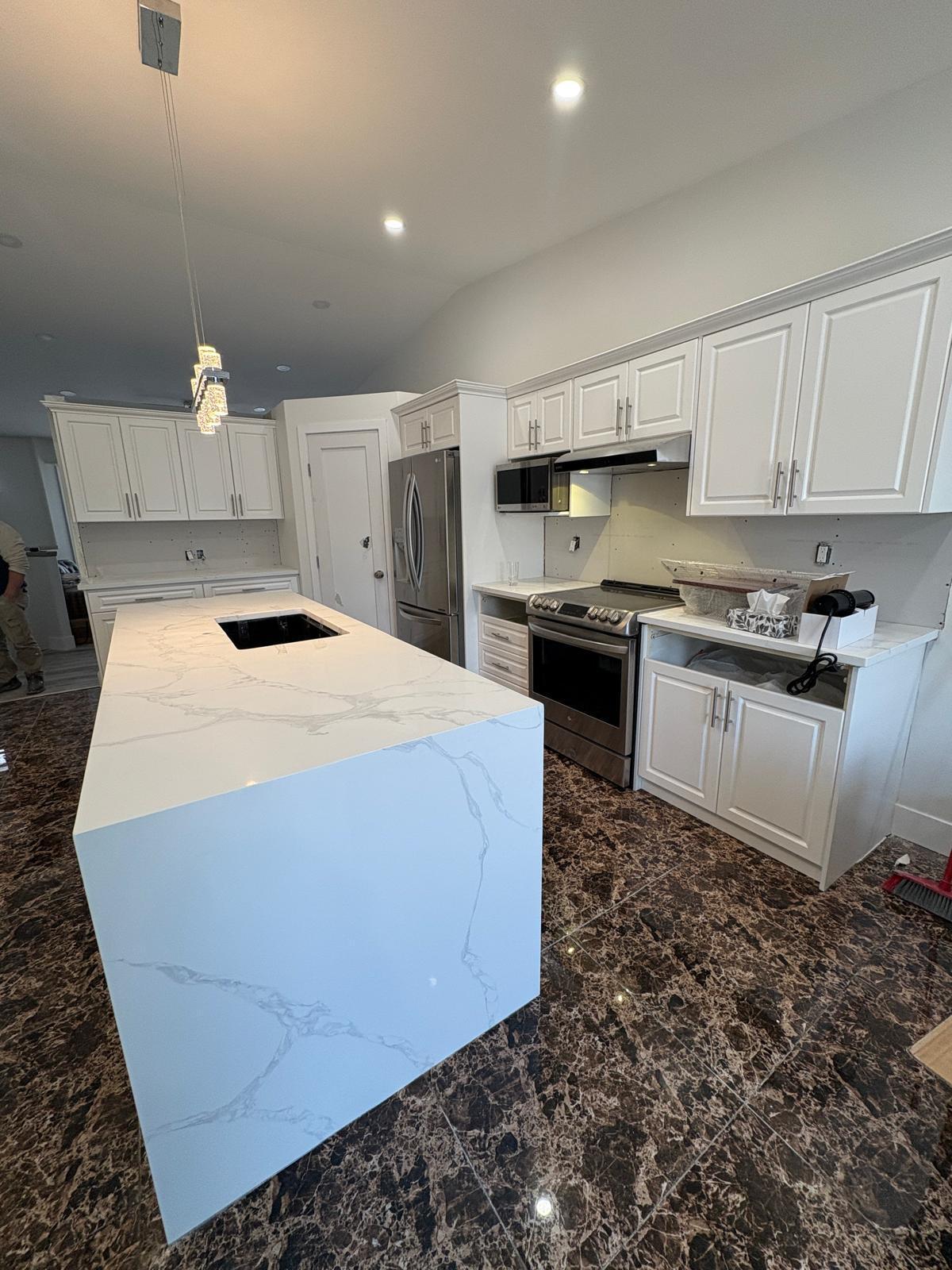 Stone countertop installation, Calgary