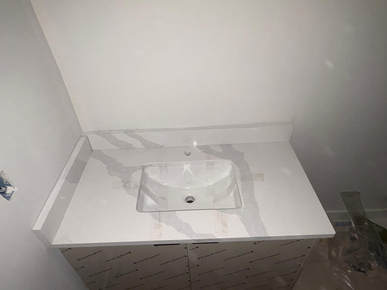 Quartz countertop installation, Calgary