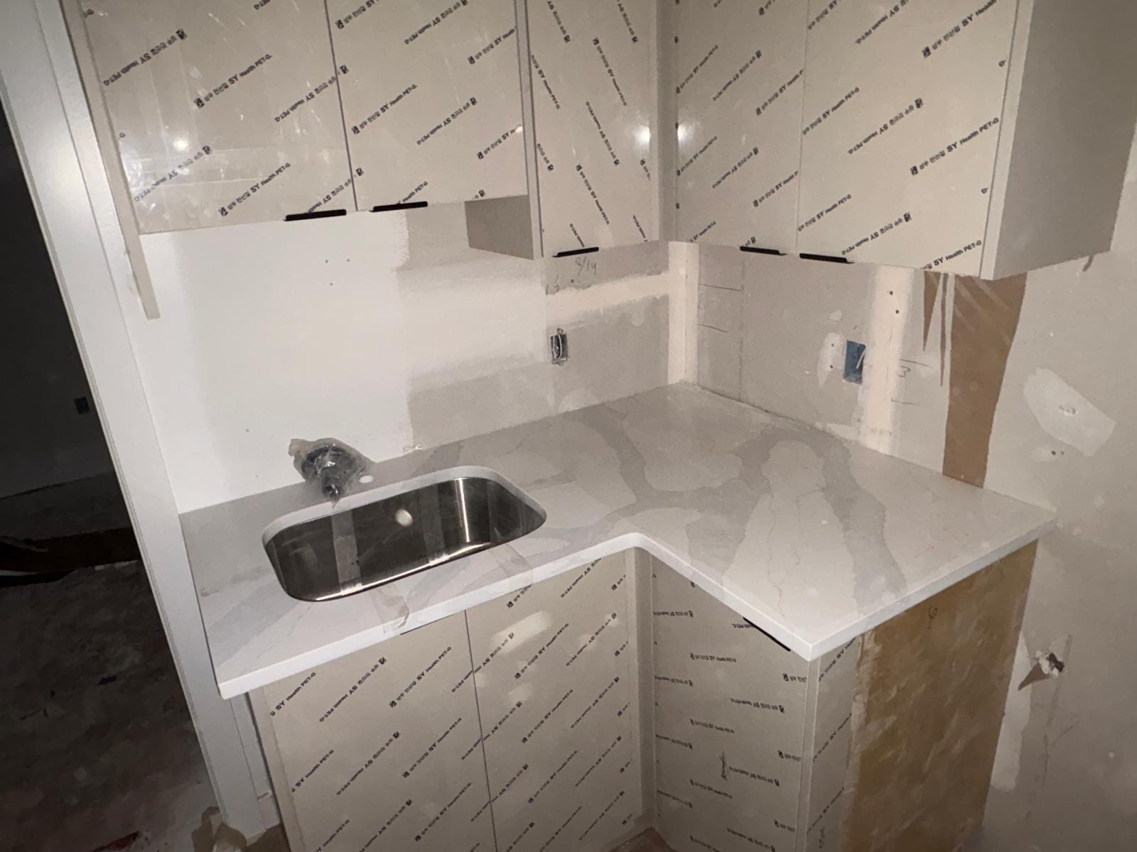 Stone countertop renovation, Calgary