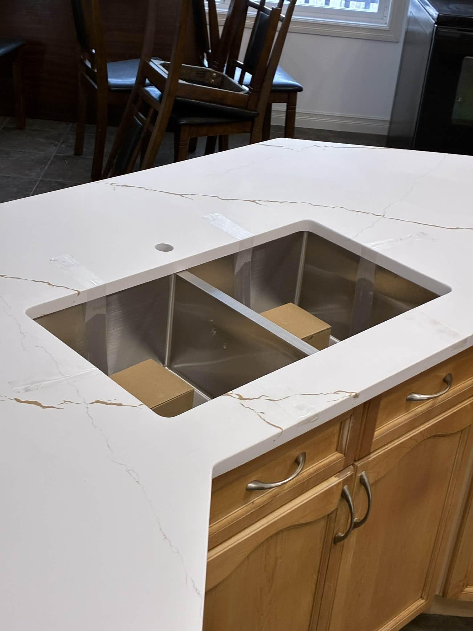 Quartz countertop project, Calgary