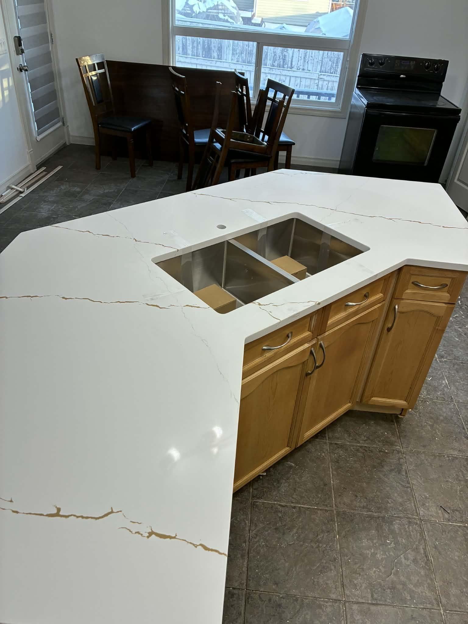 Stone countertop installation, Calgary