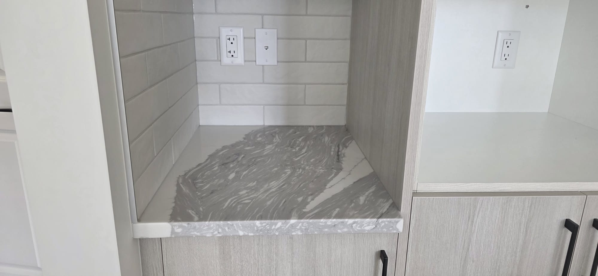 Quartz countertop installation, Calgary