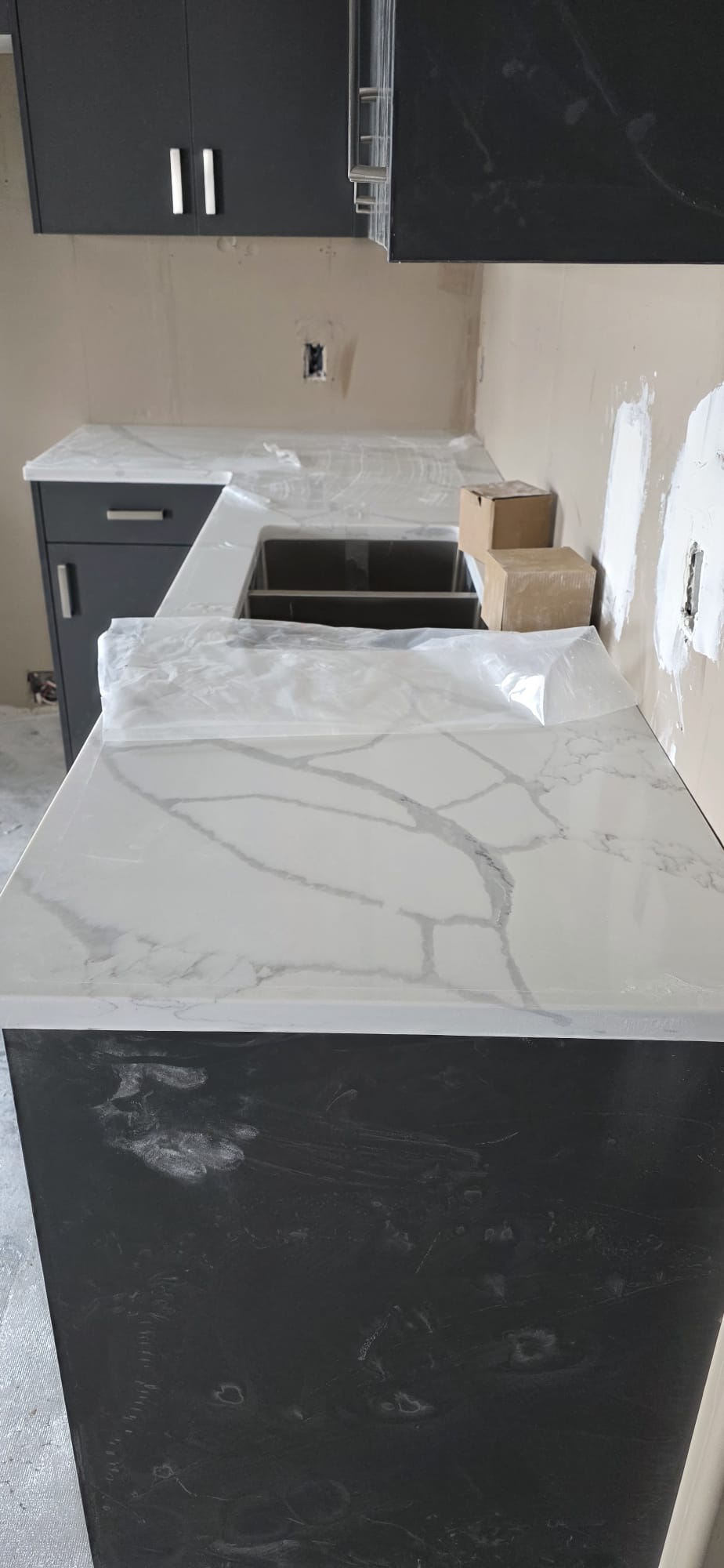 Quartz kitchen countertop project, Calgary