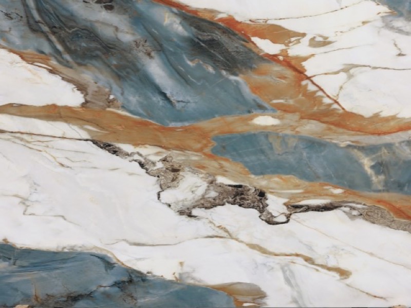 Louise Blue Printed Quartz quartz slab